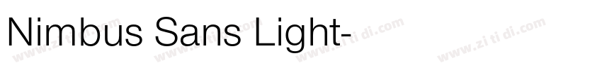 Nimbus Sans Light字体转换